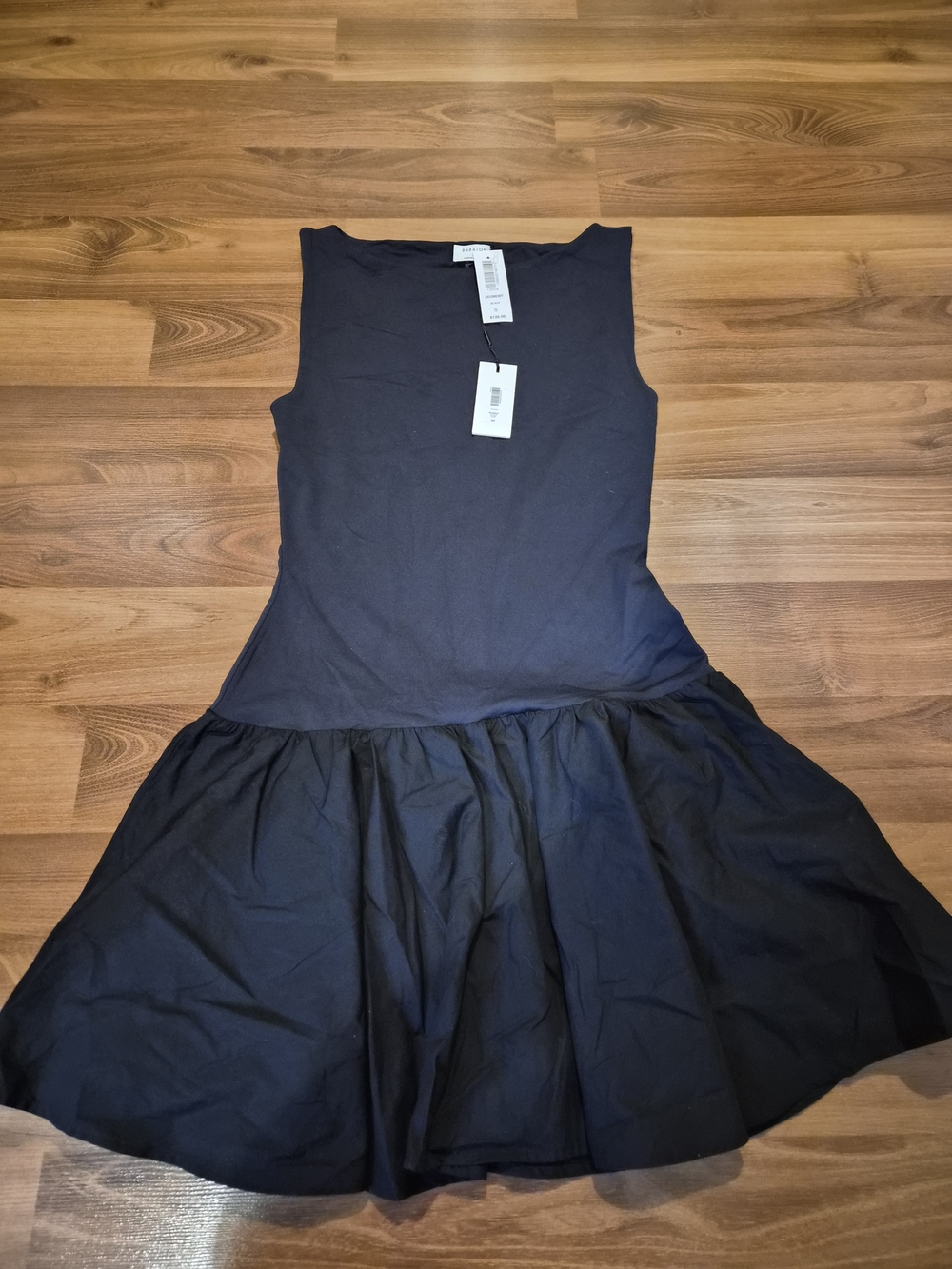Aritzia Babaton Black Segment Flare Dress